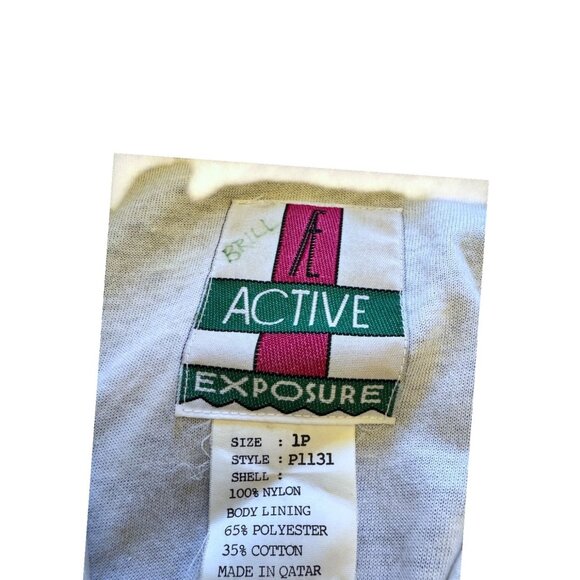 Vintage 1990s Active Exposure Patriotic Windbreaker Jacket Size 1P - Picture 9 of 10